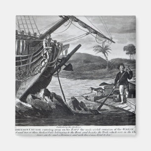 Robinson Crusoe som bort bär Magnet