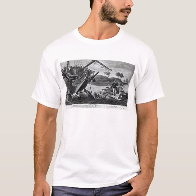 Robinson Crusoe som bort bär T Shirt (Framsida)