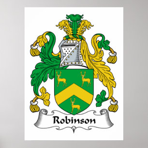 Robinson familjvapensköld poster
