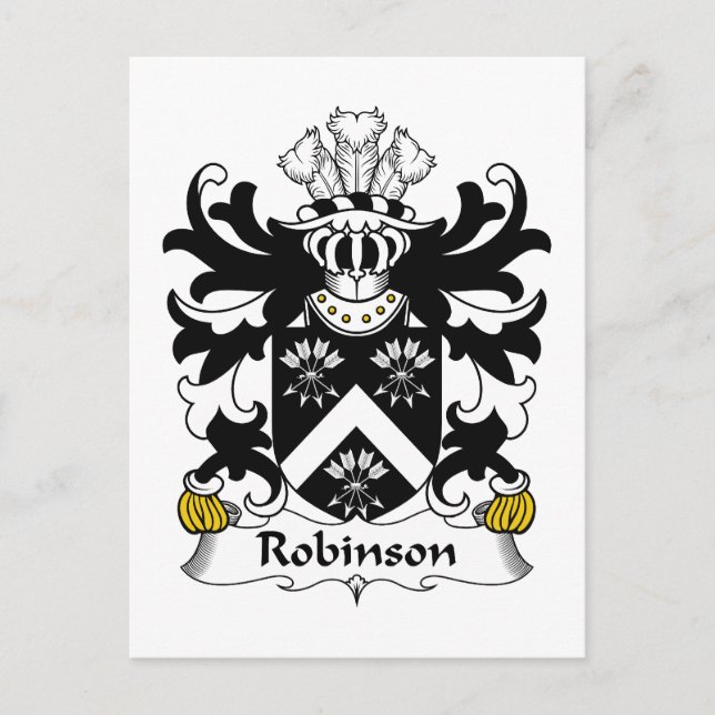 Robinson Family Crest Vykort (Framsida)