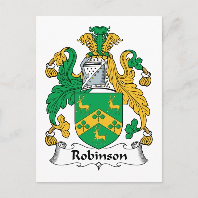 Robinson Family Crest Vykort (Framsida)
