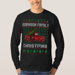 Robinson Family Ugly jul Sweater Red Lastbil F T Shirt