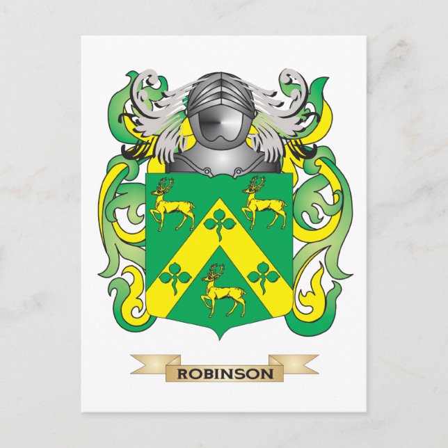 Robinson Jackar av Arm (Family Crest) Vykort (Framsida)