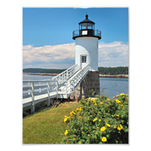 Robinson Point Lighthouse, Isle Au Haut, Maine Fototryck