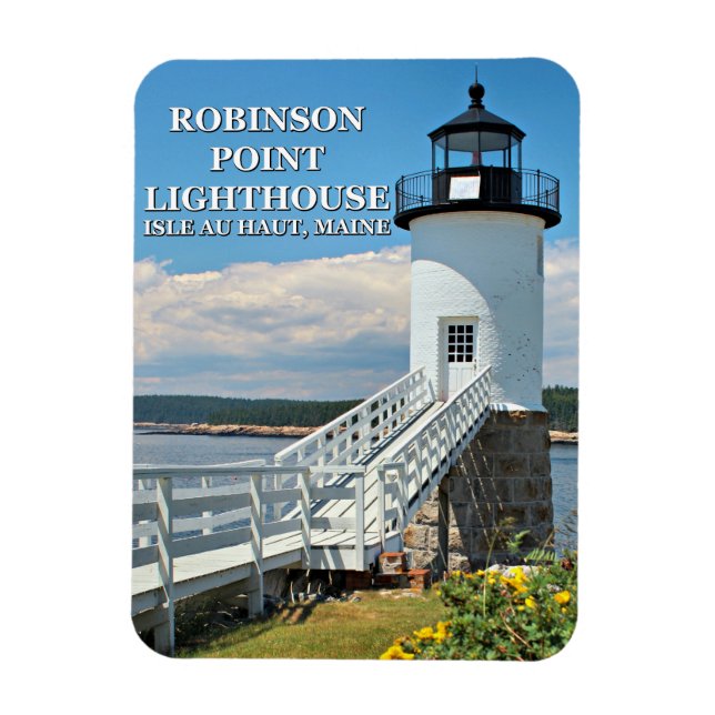 Robinson Point Lighthouse, Isle Au Haut, Maine Magnet (Vertikal)