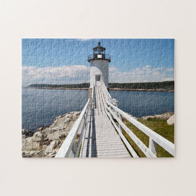 Robinson Point Lighthouse, Isle Au Haut, Maine Pussel (Horisontell)