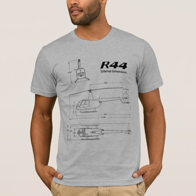 Robinson R44 helikopterBluprint T skjorta T Shirt (Framsida)