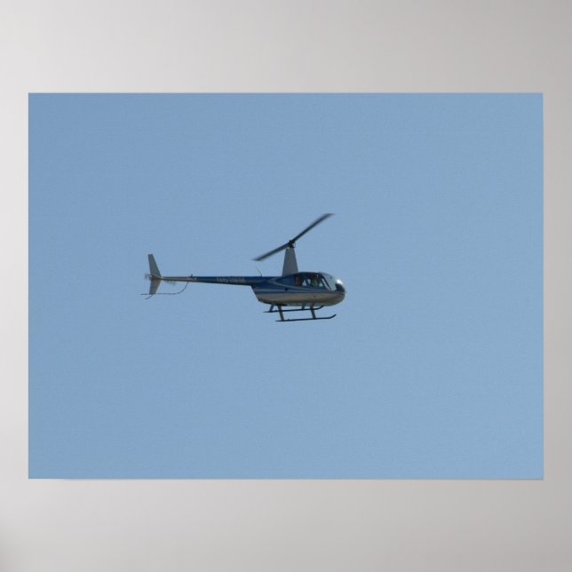Robinson R44 Raven II Helicopter. Poster (Framsidan)
