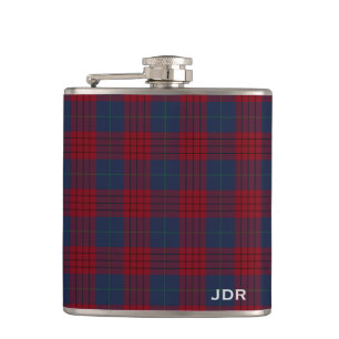 Robinson Tartan Monogram Navy Blue och Red Plaid Fickplunta