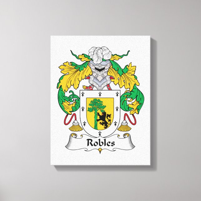 Robles Family Crest Canvastryck (Framsida)