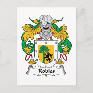 Robles Family Crest Vykort