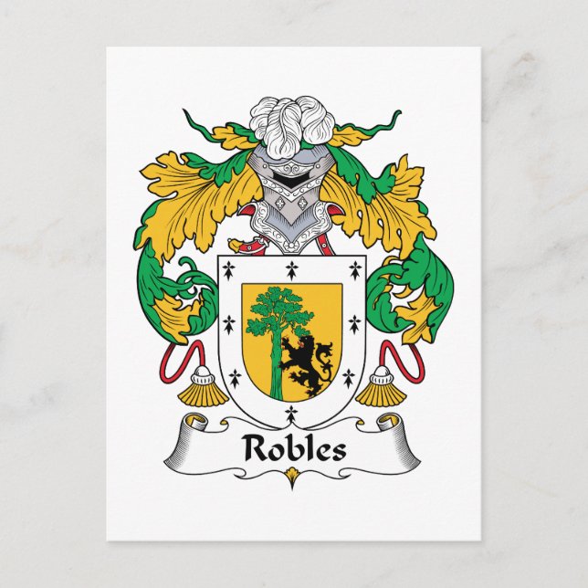 Robles Family Crest Vykort (Framsida)