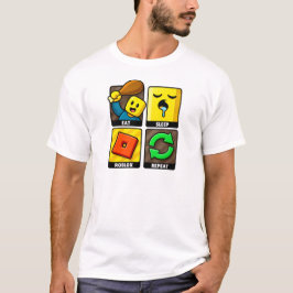 Roblox Ät Sova Upprepa Rolig Spelare T Shirt