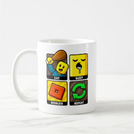 Roblox Eat Sleep Repeat Funny Gamer Kaffemugg