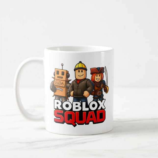 Roblox Squad Funny Gamer Kaffemugg (Vänster)