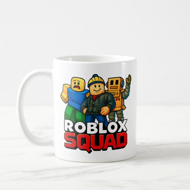 Roblox Squad Funny Gamer Kaffemugg (Vänster)