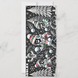 Robloxos Coola Chalkboard-julkort för pojkar Julkort