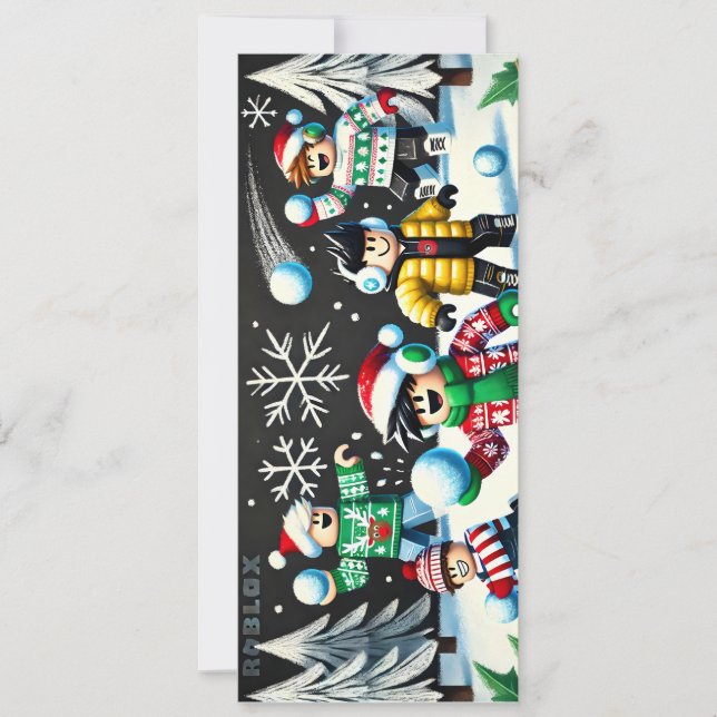 Robloxos Coola Chalkboard-julkort för pojkar Julkort (Framsida)