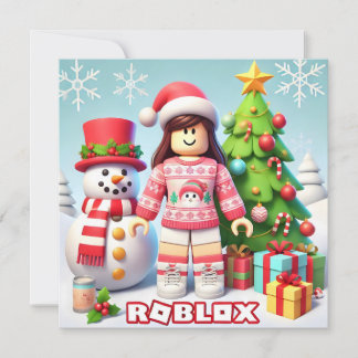 Robloxos klassiska julkort-För barn Julkort