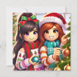 Robloxos Tonåring Girls Preppy-julkort Julkort