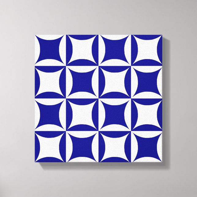 Robning Peter för att Betala Paul Blue Mönster Canvastryck (Framsida)
