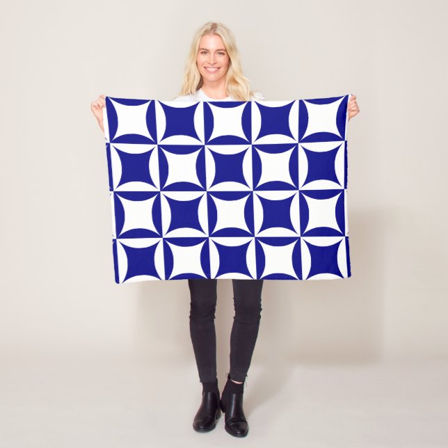 Robning Peter för att Betala Paul Blue Mönster Fleecefilt (På plats)