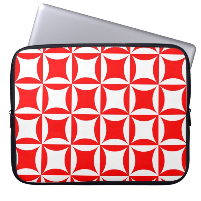 Robning Peter för att Betala Paul Red Mönster Laptop Sleeve (Framsidan)