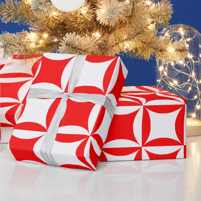 Robning Peter för att Betala Paul Red Mönster Presentpapper (Helgdagar)