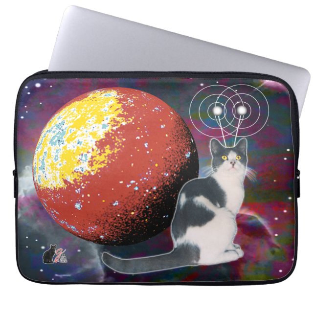Robo-Cat Hobo Laptop Sleeve (Framsidan)