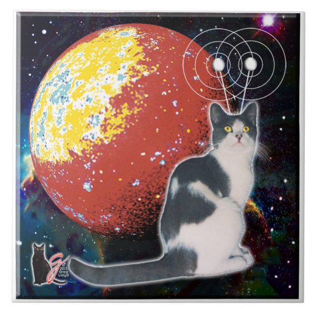 Robo-Cat Hobo Tile Kakelplatta (Framsidan)