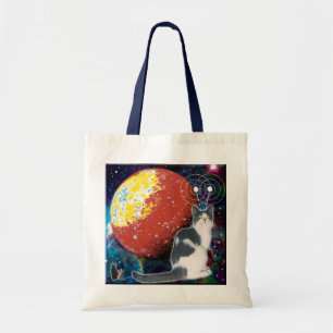 Robo-Cat Hobo Tote Bag Tygkasse