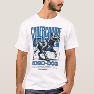 Robo Dog – Futuristisk Cyber Canine T Shirt