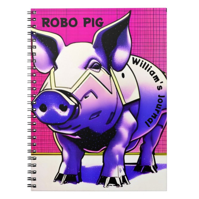 ROBO GRIS Journal. Redigerbar text Anteckningsbok (Framsidan)