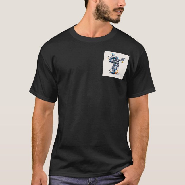 Robo-Groove: The Dancing Droid Sticker T Shirt (Framsida)