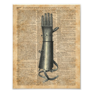 Robo Hand,Artifical Arm Dictionary Art Fototryck