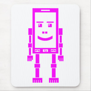 Robo Mobil - Magenta på White Musmatta