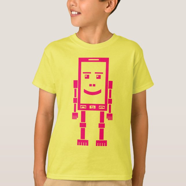 Robo Mobil - Magenta T-shirt (Framsida)