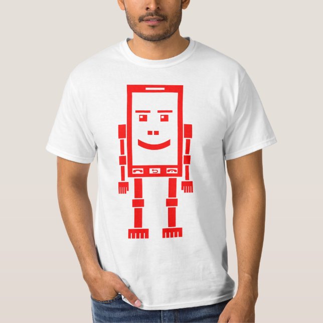 Robo Mobil - röd Tee Shirt (Framsida)