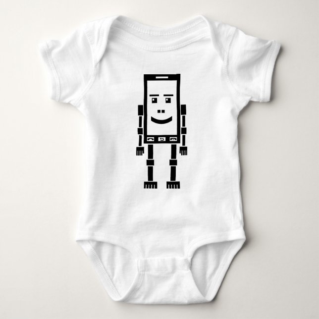 Robo Mobil - svart T-shirt (Framsida)