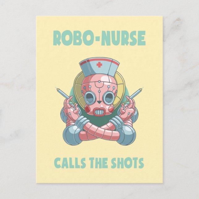 Robo-Nurse Vykort (Framsida)