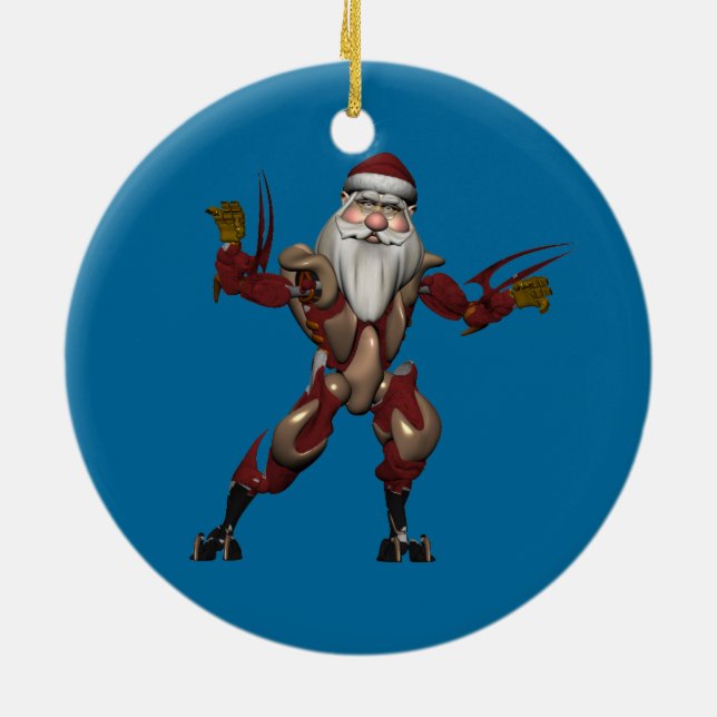 Robo Santa Julgransprydnad Keramik (Baksidan)
