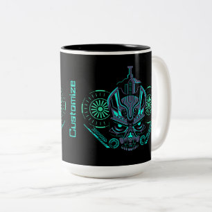 Robo Skull Två-Tonad Mugg