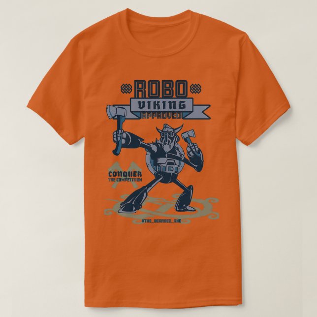 Robo Viking Godkänd 2 T Shirt (Design framsida)
