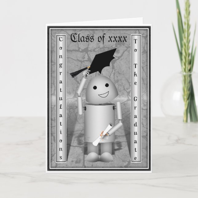 Robo-x9 Student - Caps off i Firande Kort (Framsida)