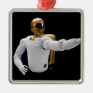 Robonaut 2, ett fingerfärdigt, julgransprydnad metall