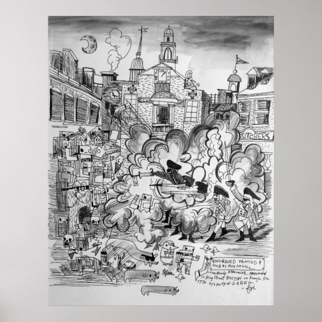 RoBoston Massacre Poster (Framsidan)