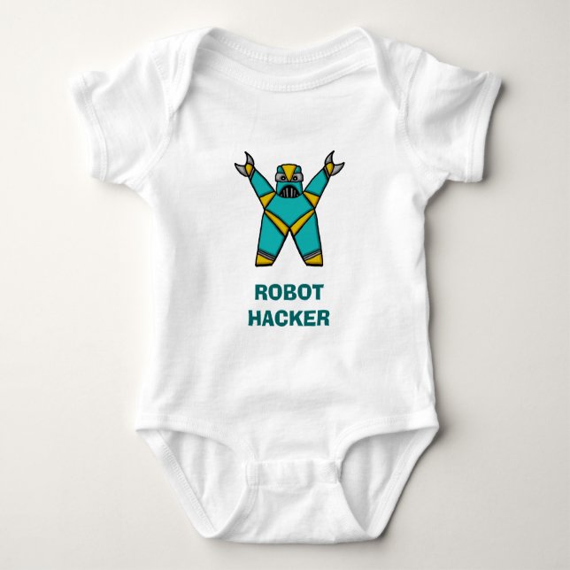 robot12, ROBOT HACKER T Shirt (Framsida)