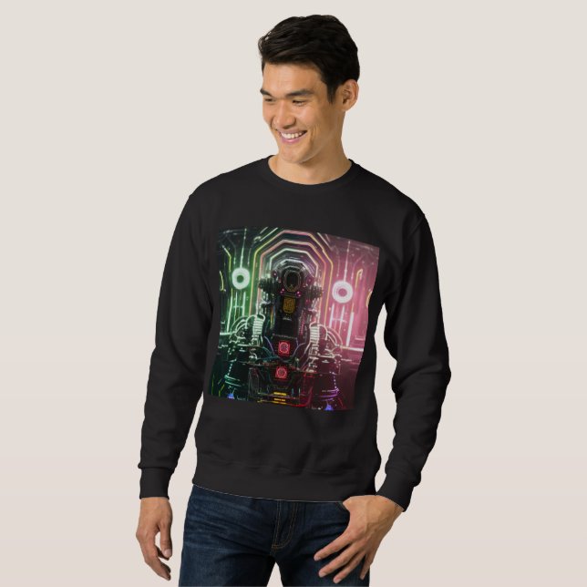 Robot 1 manar Black sweatshirt (Hel framsida)