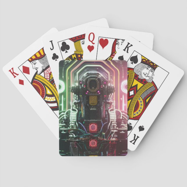 Robot 1 Poker-kort Casinokort (Baksidan)