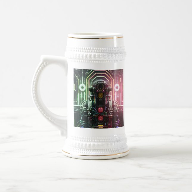 Robot 1 white stein guld trim sejdel (Vänster)